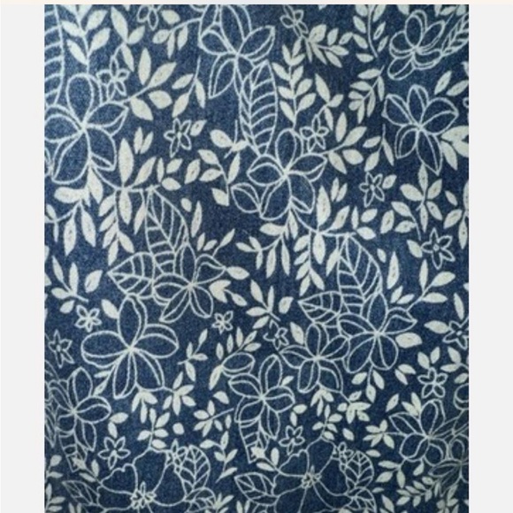 Altar'd State Floral Blue Flare Jeans - Picture 3 of 3